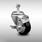 Service Caster 3.5 Inch SS Black Polyurethane Swivel 1/2 Inch Threaded Stem Caster with Brake SCC SCC-SSTS20S3514-PPUB-BLK-TLB-121315 - alternate 1